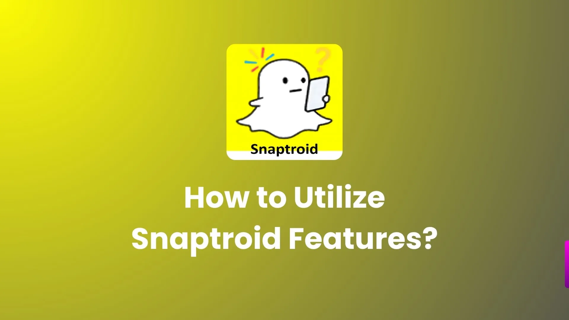 How to Utilize Snaptroid Features